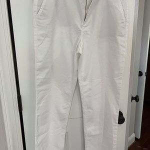 LOFT Girlfriend slim chinos in white, size 10